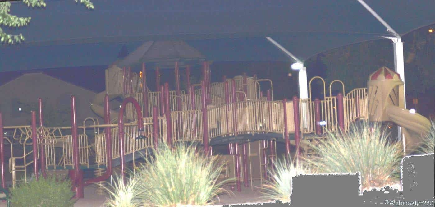 A night photo taken on a tripod with a long exposure