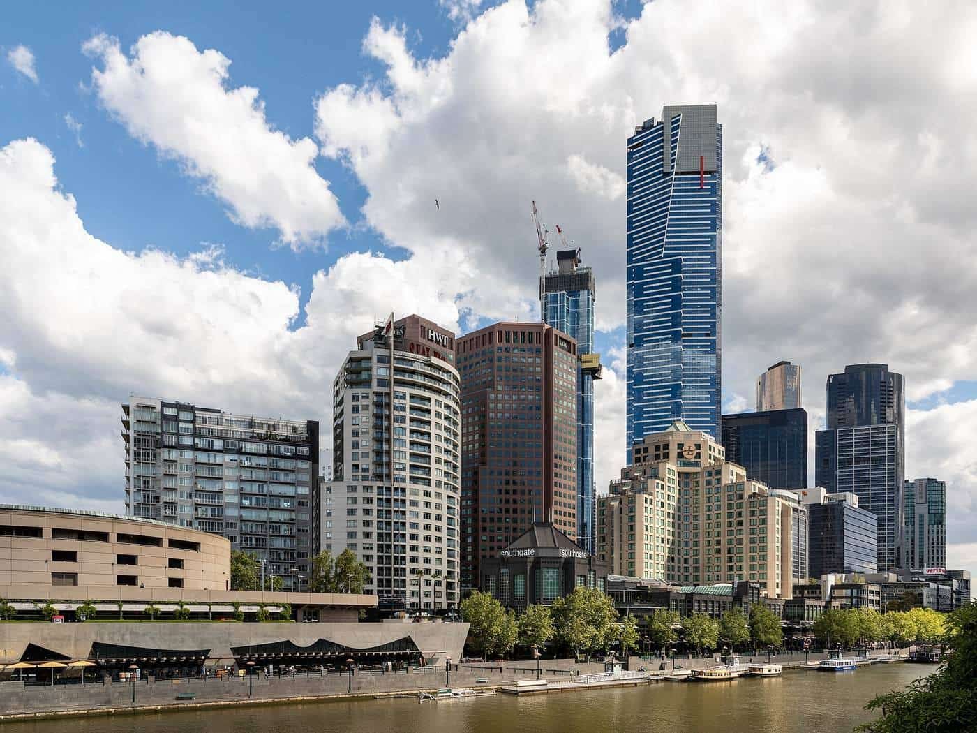 Southbank and the Yarra River in central Melbourne